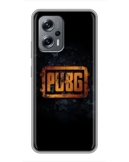 Чохол для Xiaomi POCO X4 GT з картинкою «PUBG — золотий логотип»