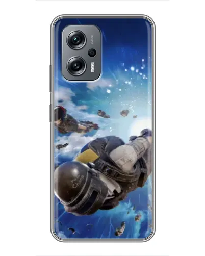 Чохол для Xiaomi POCO X4 GT з картинкою «Десант PUBG — стрибок»
