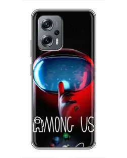 Чехол для Xiaomi POCO X4 GT с картинкой «Красный импостер — макро»