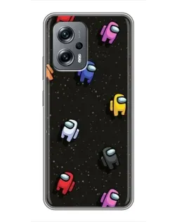 Чехол для Xiaomi POCO X4 GT с картинкой «Космический паттерн Among Us»