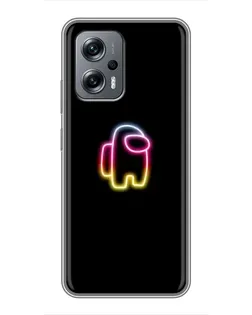 Чехол для Xiaomi POCO X4 GT с картинкой «Among Us градиент»