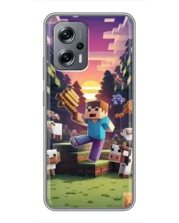 Чохол для Xiaomi POCO X4 GT з картинкою «Стів на фермі» Чохол для Xiaomi POCO X4 GT з картинкою «Стів на фермі»