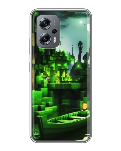 Чехол для Xiaomi POCO X4 GT с картинкой «Minecraft лесной пейзаж»