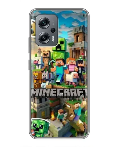 Чехол для Xiaomi POCO X4 GT с картинкой «Замок Minecraft»