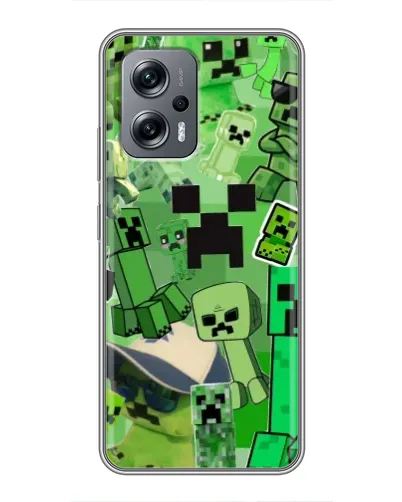 Чехол для Xiaomi POCO X4 GT с картинкой «Криперы Minecraft»