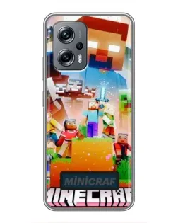 Чехол для Xiaomi POCO X4 GT с картинкой «Minecraft герои игры»