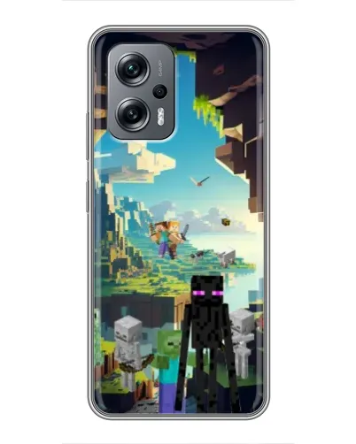 Чехол для Xiaomi POCO X4 GT с картинкой «Эндермен в лесу»