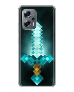 Чехол для Xiaomi POCO X4 GT с картинкой «Алмазный меч неон»