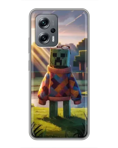 Чехол для Xiaomi POCO X4 GT с картинкой «Крипер в свитере»