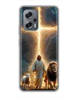 Чохол для Xiaomi POCO X4 GT з картинкою «Лев Юди та Світло» Чохол для Xiaomi POCO X4 GT з картинкою «Лев Юди та Світло»