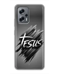 Чехол для Xiaomi POCO X4 GT с картинкой «Надпись Jesus Graffiti»