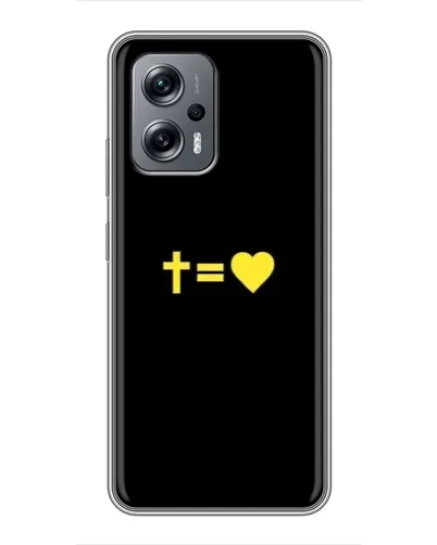 Чехол для Xiaomi POCO X4 GT с картинкой «Сердце и Крест»