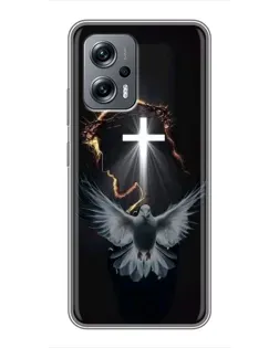 Чехол для Xiaomi POCO X4 GT с картинкой «Голубь и Свет»