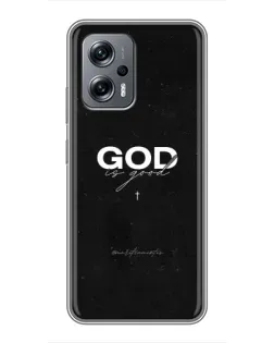 Чехол для Xiaomi POCO X4 GT с картинкой «GOD — Бог над всем»