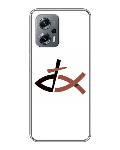 Чехол для Xiaomi POCO X4 GT с картинкой «Рыба и крест»
