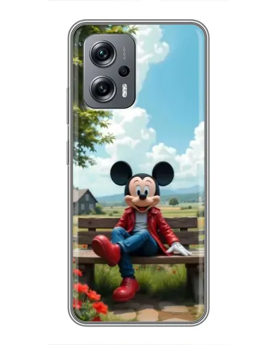 Чехол для Xiaomi POCO X4 GT с картинкой «Микки на скамейке» Чехол для Xiaomi POCO X4 GT с картинкой «Микки на скамейке»