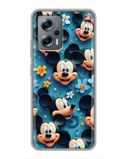 Чехол для Xiaomi POCO X4 GT с картинкой «Паттерн Микки и Минни»