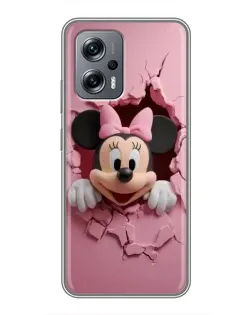 Чехол для Xiaomi POCO X4 GT с картинкой «Минни сквозь стену»