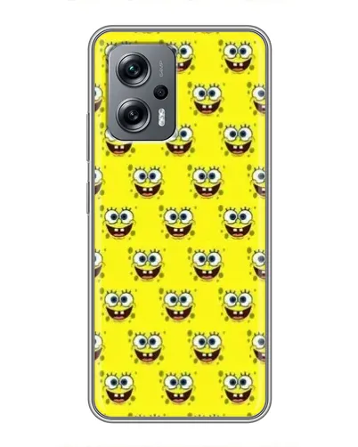 Чехол для Xiaomi POCO X4 GT с картинкой «Паттерн Губка Боб»