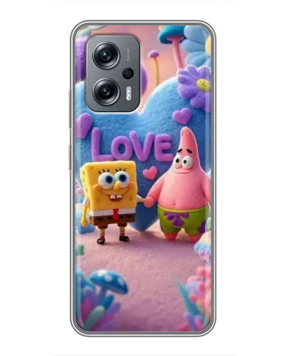 Чехол для Xiaomi POCO X4 GT с картинкой «Губка Боб Патрик»