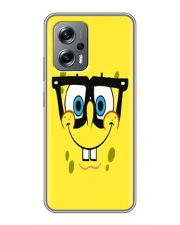 Чехол для Xiaomi POCO X4 GT с картинкой «Минималистичный Спанч Боб»