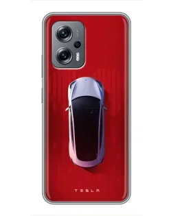 Чехол для Xiaomi POCO X4 GT с картинкой «Tesla Top View»