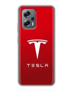 Чехол для Xiaomi POCO X4 GT с картинкой «Tesla Red Classic»