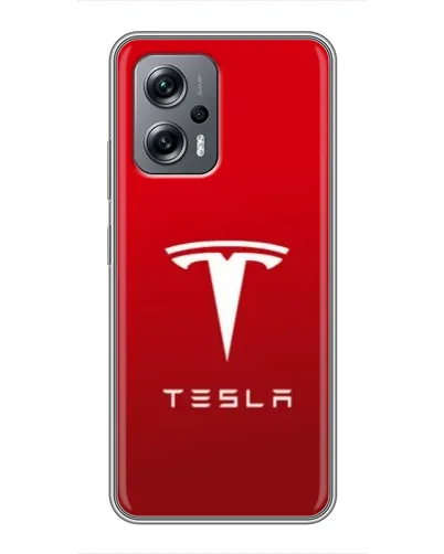 Чехол для Xiaomi POCO X4 GT с картинкой «Tesla Red Classic»