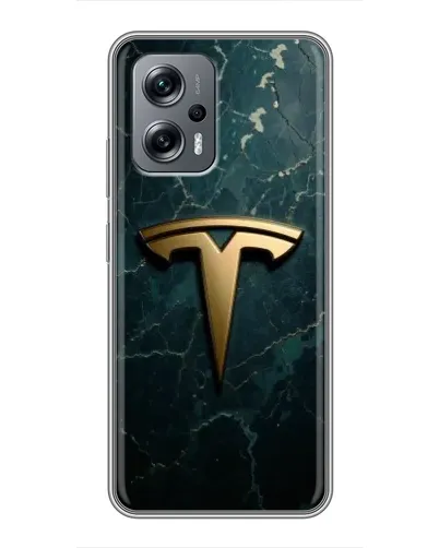 Чехол для Xiaomi POCO X4 GT с картинкой «Мраморная Tesla Gold»