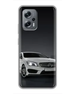 Чехол для Xiaomi POCO X4 GT с картинкой «Mercedes AMG GT Silver»