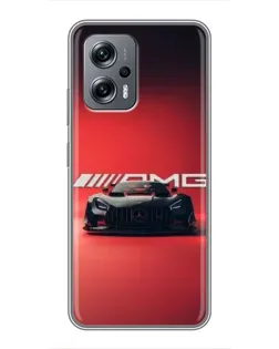 Чехол для Xiaomi POCO X4 GT с картинкой «Mercedes AMG — красная линия»
