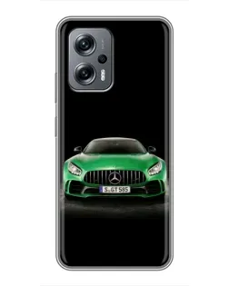 Чехол для Xiaomi POCO X4 GT с картинкой «Mercedes — неоновый лого»