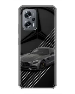 Чехол для Xiaomi POCO X4 GT с картинкой «Mercedes AMG — графика»