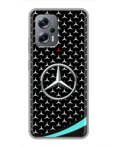 Чехол для Xiaomi POCO X4 GT с картинкой «Mercedes — бирюзовый акцент» Чехол для Xiaomi POCO X4 GT с картинкой «Mercedes — бирюзовый акцент»