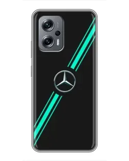 Чехол для Xiaomi POCO X4 GT с картинкой «Спортивные линии Mercedes»