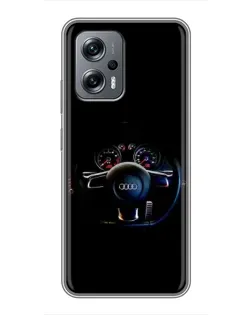 Чохол для Xiaomi POCO X4 GT з картинкою «Салон Audi — кермо» Чохол для Xiaomi POCO X4 GT з картинкою «Салон Audi — кермо»