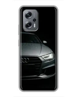 Чехол для Xiaomi POCO X4 GT с картинкой «Audi — детализация кузова»