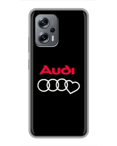 Чехол для Xiaomi POCO X4 GT с картинкой «Логотип Audi Heart»