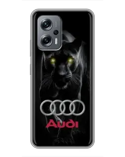 Чехол для Xiaomi POCO X4 GT с картинкой «Пантера и Audi»