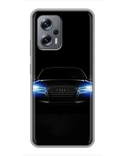 Чехол для Xiaomi POCO X4 GT с картинкой «Audi в неоне»