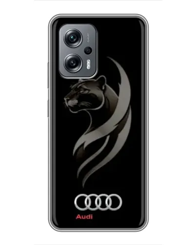 Чехол для Xiaomi POCO X4 GT с картинкой «Графика — пантера и Audi»
