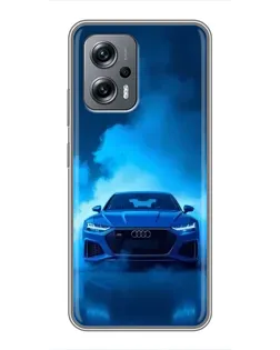 Чехол для Xiaomi POCO X4 GT с картинкой «Audi — голубая энергия»
