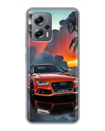 Чехол для Xiaomi POCO X4 GT с картинкой «Audi — закат»