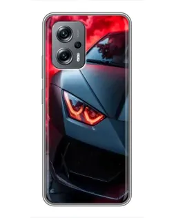 Чехол для Xiaomi POCO X4 GT с картинкой «Lamborghini красное сияние»