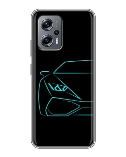 Чехол для Xiaomi POCO X4 GT с картинкой «Голубой силуэт Lamborghini» Чехол для Xiaomi POCO X4 GT с картинкой «Голубой силуэт Lamborghini»
