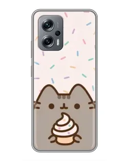 Чехол для Xiaomi POCO X4 GT с картинкой «Пушин с кексом»