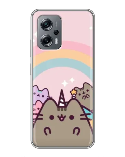 Чехол для Xiaomi POCO X4 GT с картинкой «Единорог Pusheen»