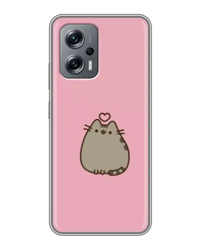 Чехол для Xiaomi POCO X4 GT с картинкой «Pusheen сердце»