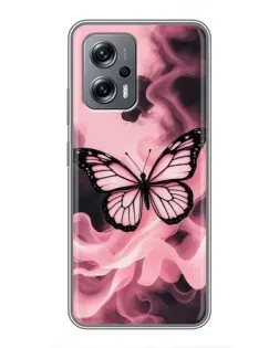Чехол для Xiaomi POCO X4 GT с картинкой «Бабочка в дыму»