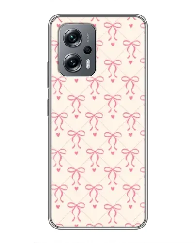 Чехол для Xiaomi POCO X4 GT с картинкой «Розовые бантики Coquette»